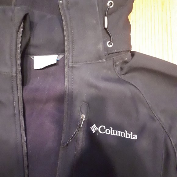 Columbia Polyester Shell Weatherproof Jacket Black Small - Picture 2 of 8